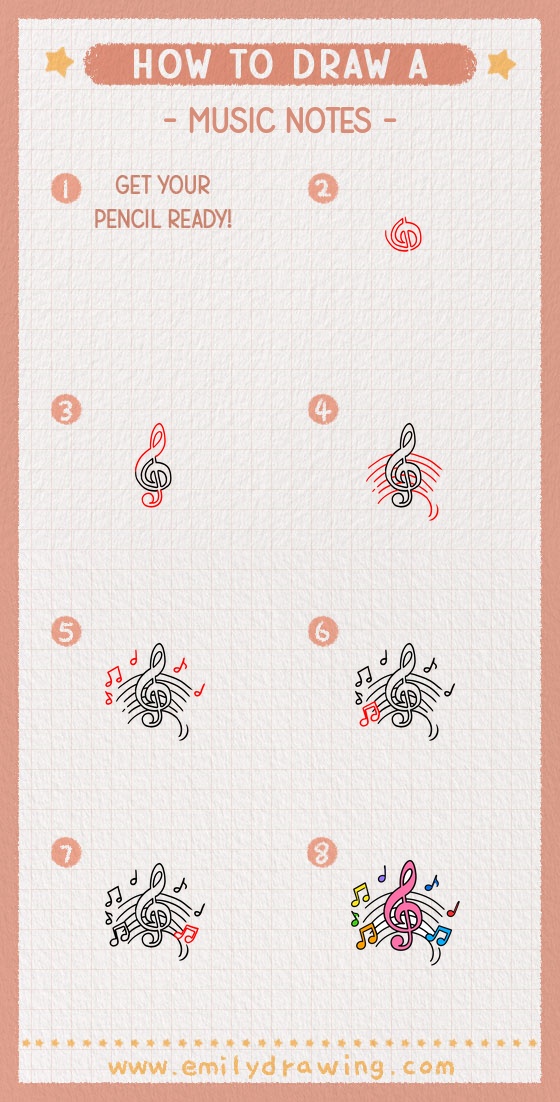 how to draw a music notes pinterest pin